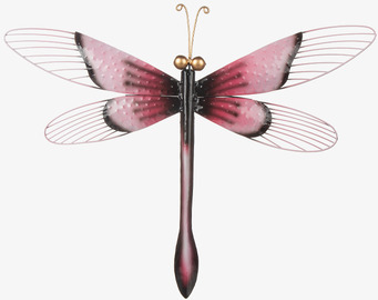 Bild av dekorativ trollslända i hamrad plåt, 50 cm