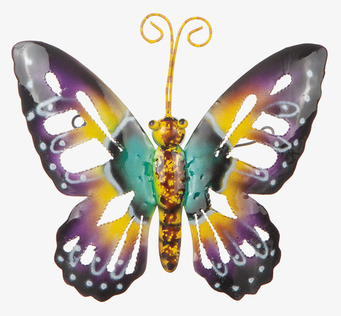 Bild av dekorativ fjäril i levande färger och detaljer