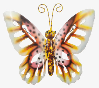 Bild av dekorativ hamrad plåtfjäril för hem och trädgård