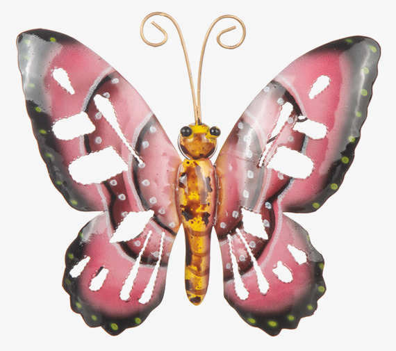 Fjäril Hamrad Plåt 19cm Different Design Övrig prydnad/dekoration för inredning innemiljö utemiljö