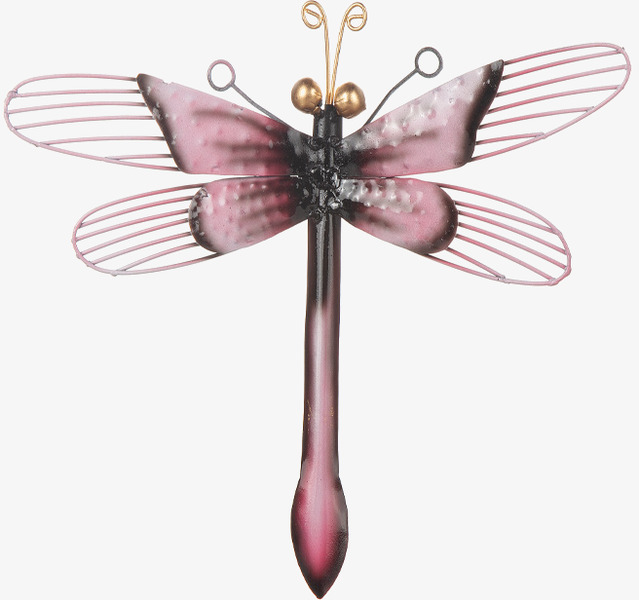 Trollslända Vägg Hamrad Plåt 25cm Different Design Övrig prydnad/dekoration för inredning innemiljö utemiljö