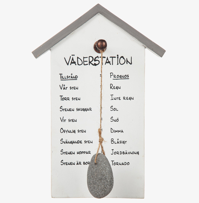 Träskylt Väderstation Different Design Övrig prydnad/dekoration för inredning utemiljö
