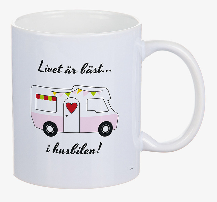 Porslinsmugg Husbil Different Design Muggar/koppar i porslin, keramik, papper eller biologiskt material organiskt ekologiskt Termomuggar utan