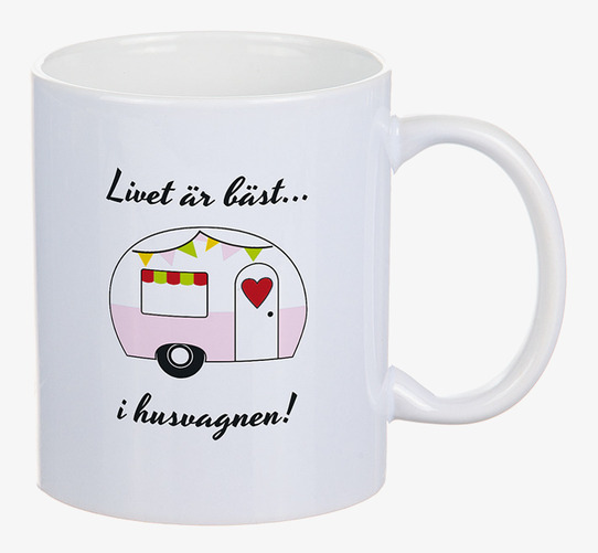 Porslinsmugg Husvagn Different Design