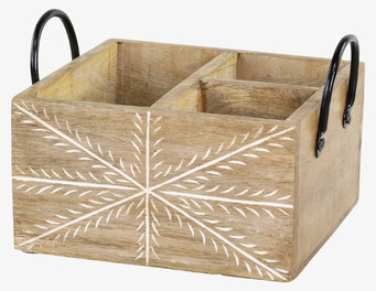 Bild av stilfull och funktionell förvaringslåda i trä