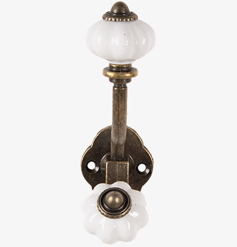 Krok Vintage Antik Mässing Clayre & Eef Krokar Upphängare Dörrkrokar Förvaringskrokar