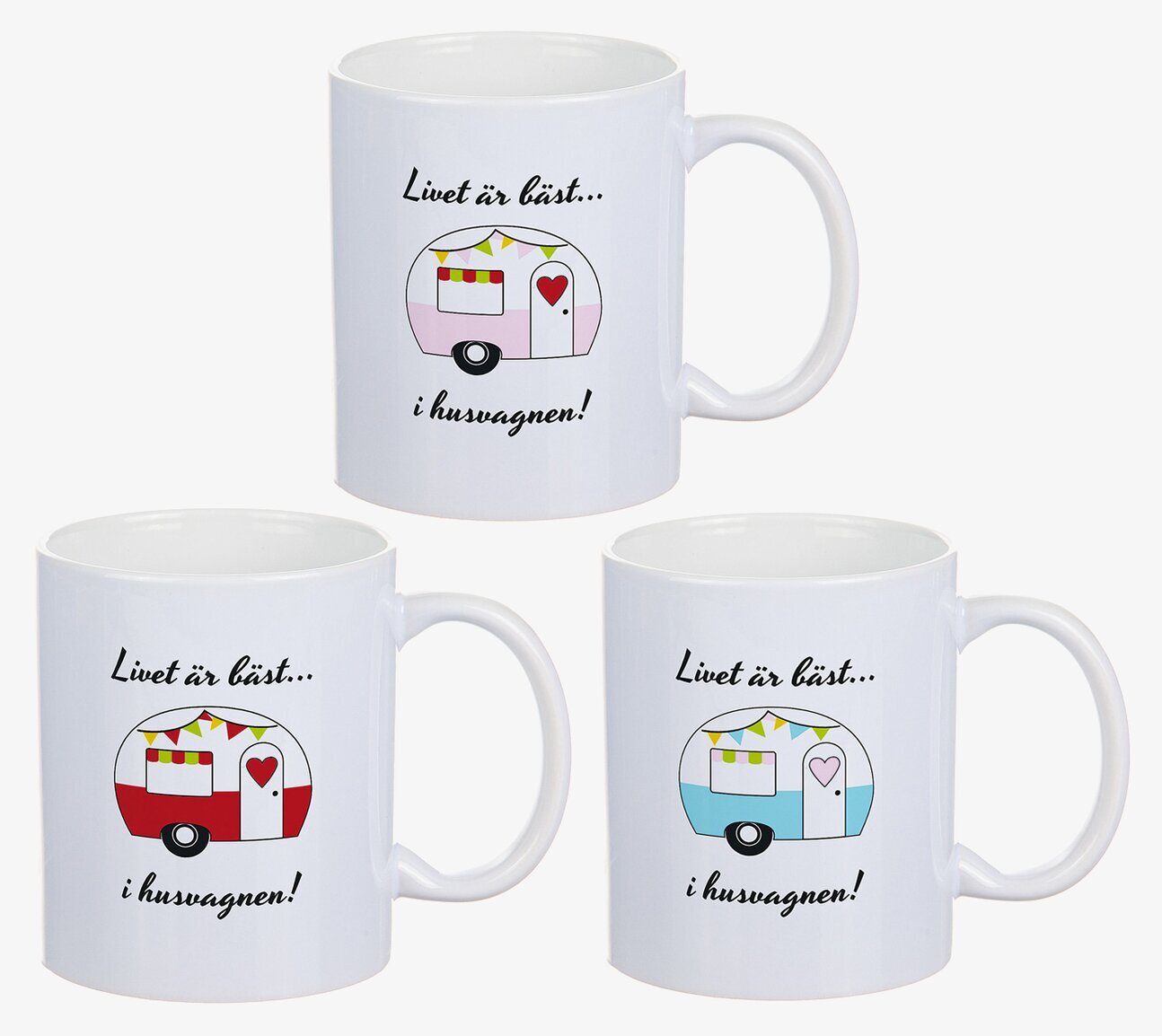 Porslinsmugg Husvagn Different Design