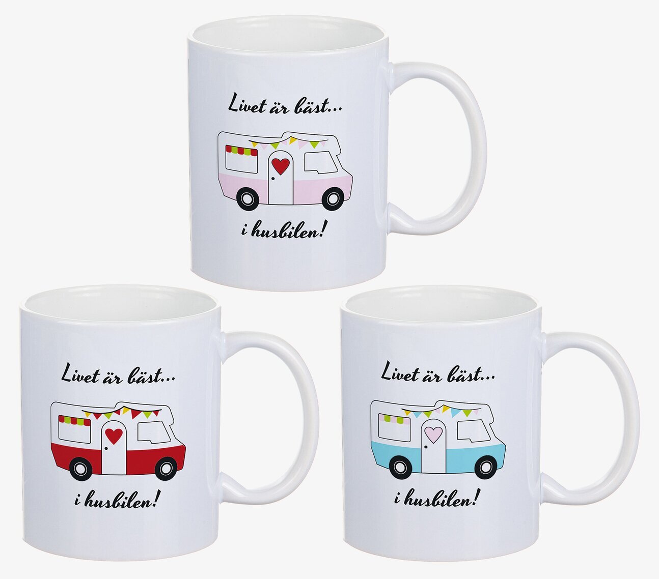 Porslinsmugg Husbil Different Design Muggar/koppar i porslin, keramik, papper eller biologiskt material organiskt ekologiskt Termomuggar utan