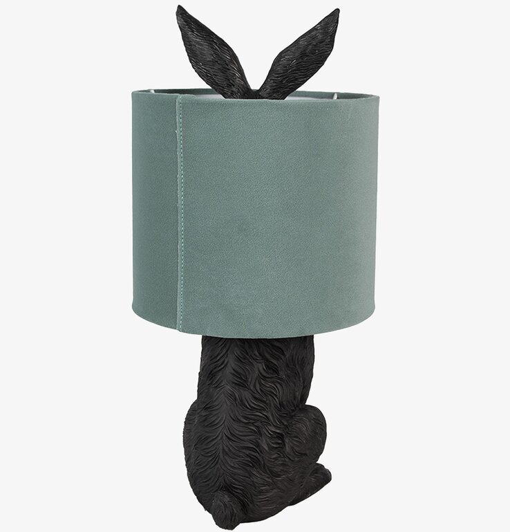 Bordslampa Kanin / Hiding Rabbit - Svart/Grön Clayre & Eef Lampor Taklampor Golvlampor Bordslampor LED-lampor Ledlampor