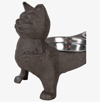 Bild av originell och detaljerad kattmatskål i järn