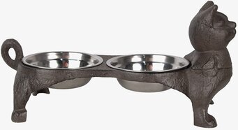 Bild av dekorativ kattmatskål i järn med unik design