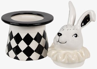 Bild av keramisk burk med fantasifull och lekfull design