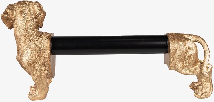 Pappershållare Hund Guld/Svart Clayre & Eef för hushållspapper