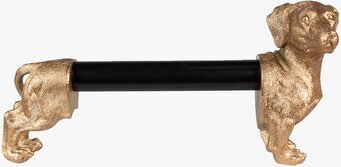 Bild av dekorativ pappershållare i guld och svart