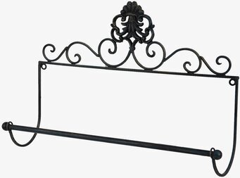 Bild av klassisk svart pappershållare i smidesjärn