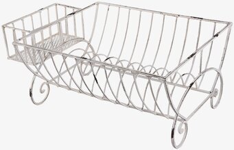 Bild av rustikt diskställ med antik vit finish