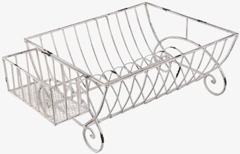 Bild av rustikt diskställ i antik vit stil för köket