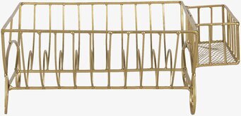 Bild på stilfullt diskställ i guld med elegant design