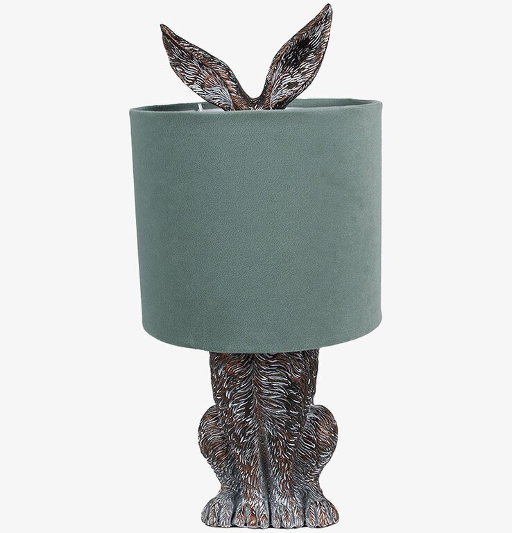 Bordslampa Kanin / Hiding Rabbit - Taupe/Grön Clayre & Eef Lampor Taklampor Golvlampor Bordslampor LED-lampor Ledlampor