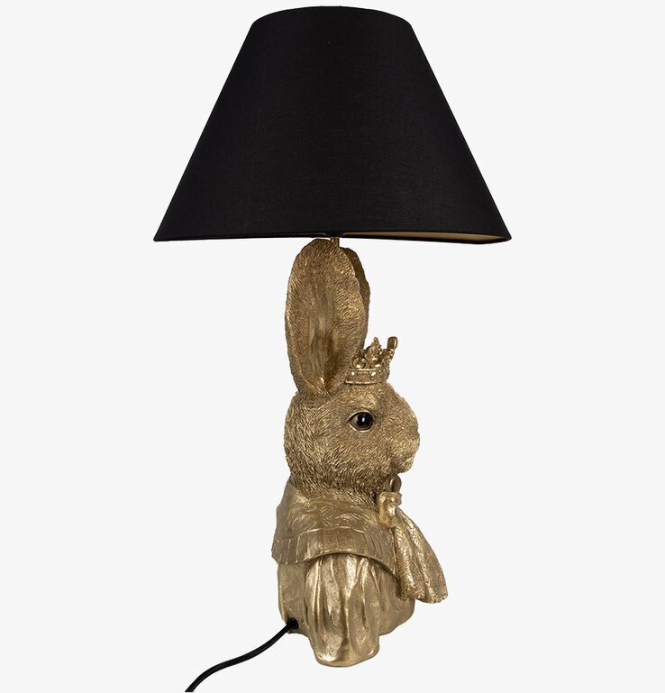 Bordslampa Kanin Guld H61cm Clayre & Eef Lampor Taklampor Golvlampor Bordslampor LED-lampor Ledlampor Fönsterlampor Ljusslingor för