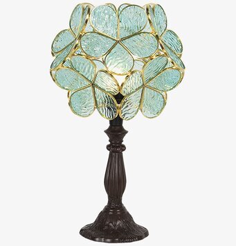 Bild av bordslampa i Tiffany-stil med grön glasdesign
