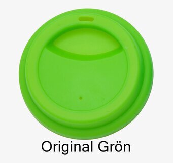 Bild av grönt silikonlock för muggar och glas