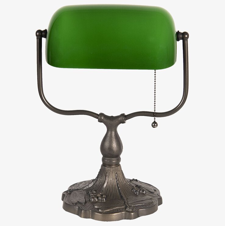 Foto av elegant grön skrivbordslampa med retrodesign