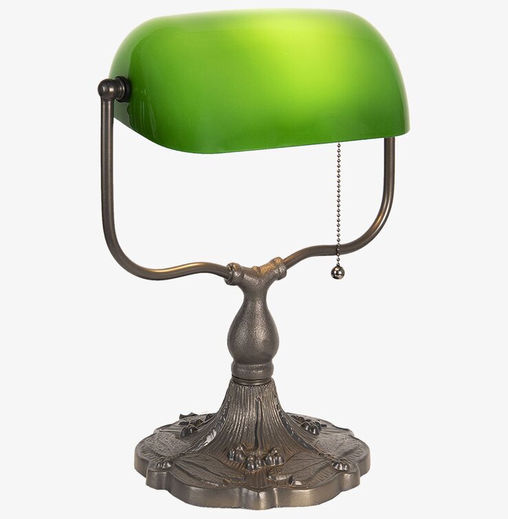 Skrivbordslampa Banker Green Clayre & Eef Lampor Taklampor Golvlampor Bordslampor LED-lampor Ledlampor Fönsterlampor Ljusslingor för dekoration