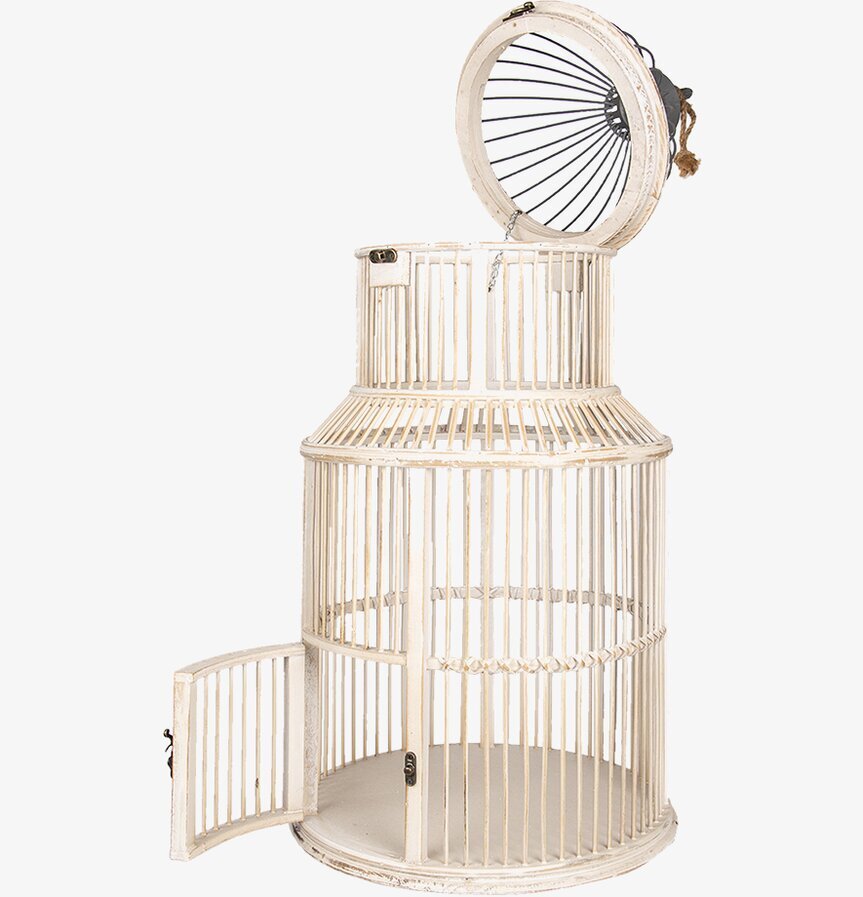 Fågelbur Antik Vit Clayre & Eef Övrig prydnad/dekoration för inredning innemiljö