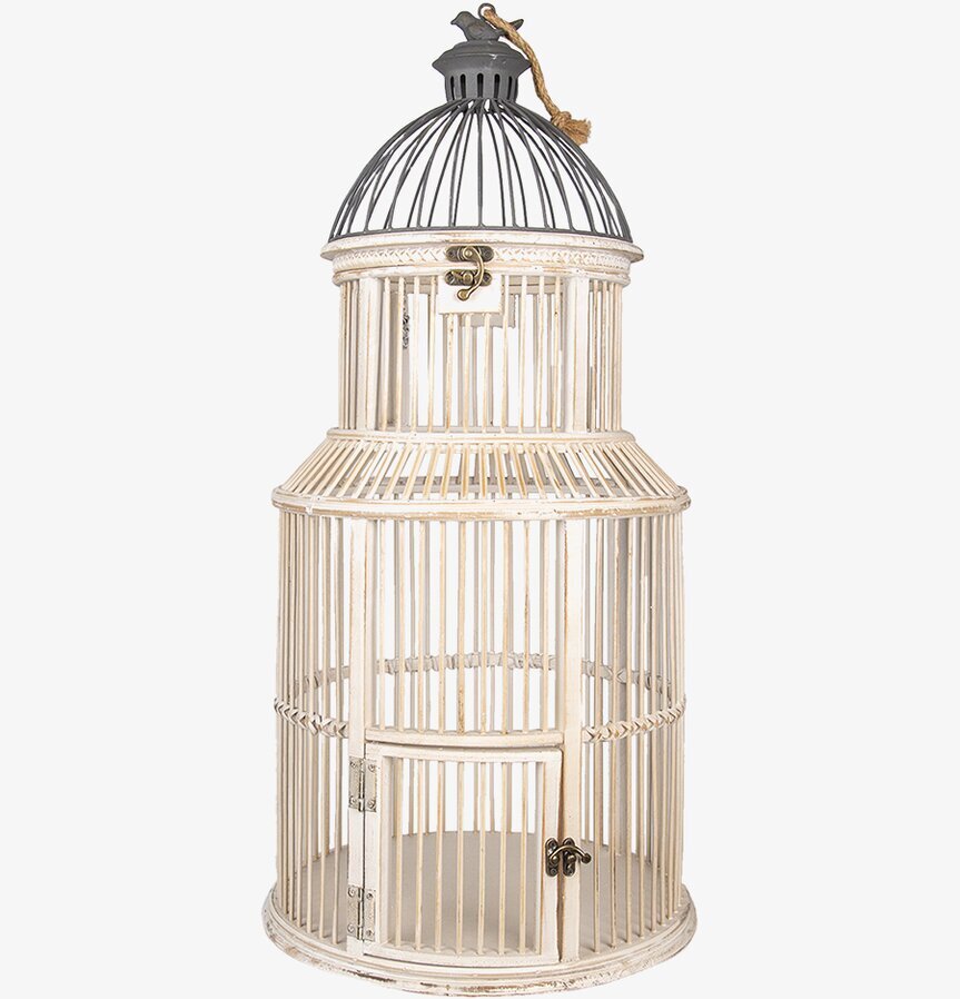 Fågelbur Antik Vit Clayre & Eef Övrig prydnad/dekoration för inredning innemiljö