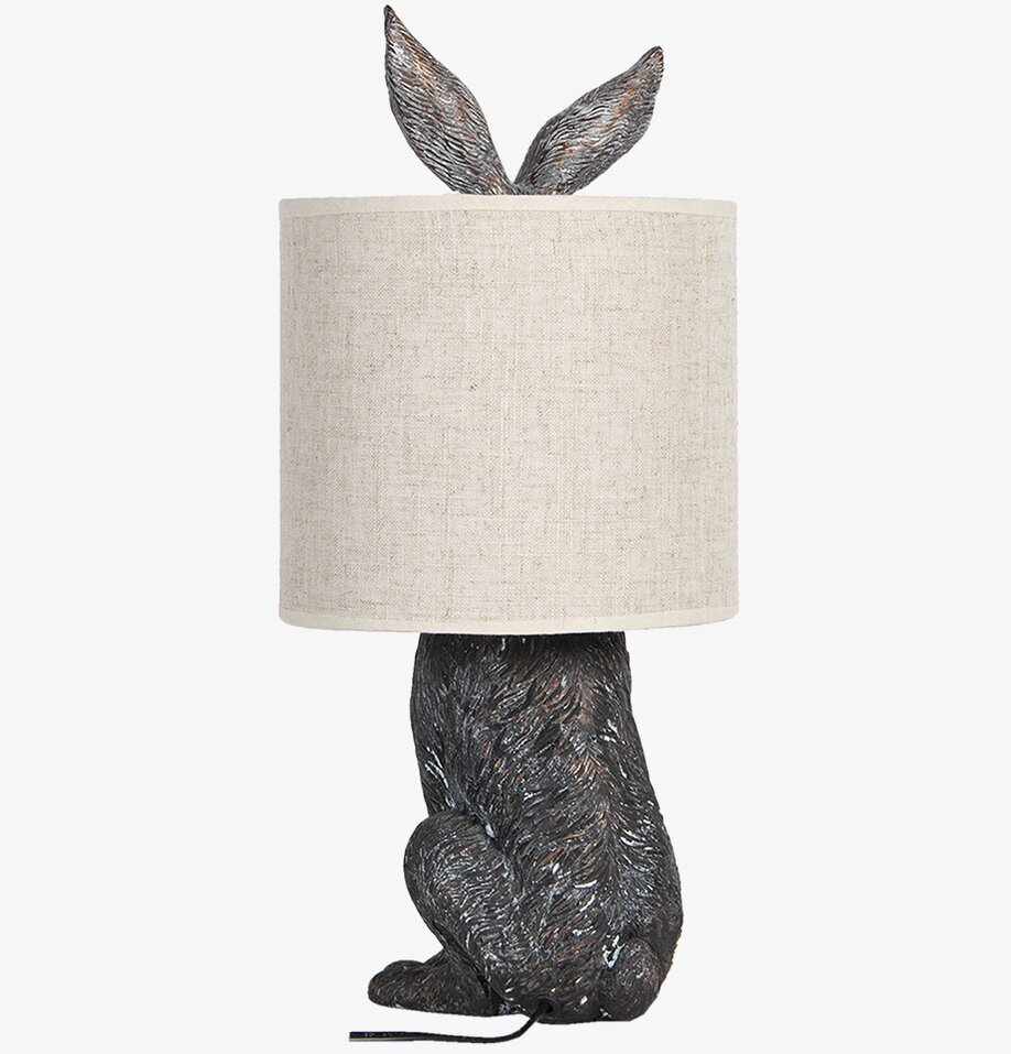 Bordslampa Kanin / Hiding Rabbit - Taupe/Beige Clayre & Eef Lampor Taklampor Golvlampor Bordslampor LED-lampor Ledlampor