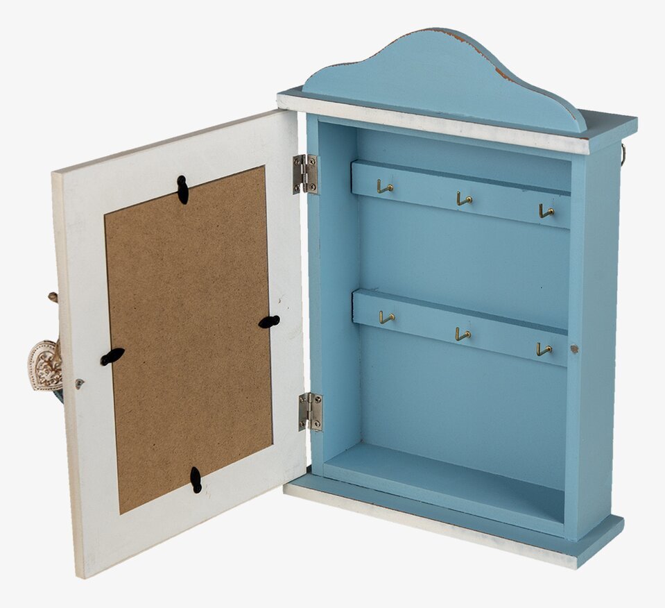 Nyckelskåp Antikvit/Blå Clayre & Eef Nyckelförvaring Nyckelhängare
