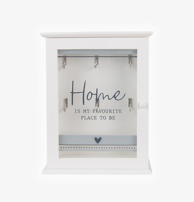 Bild av stilrent och funktionellt nyckelskåp i trä