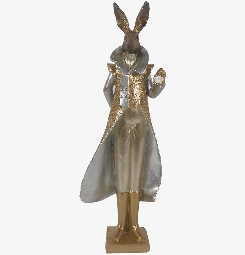 Dekoration Kanin Guld/Silver Clayre & Eef Kaniner för prydnad/dekoration Prydnadskaniner Dekorationskaniner Bunnys dekoration
