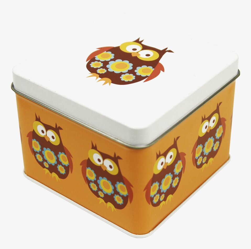 Blafre Liten box - Brun uggla med charmigt ugglemotiv