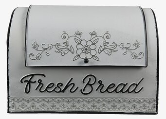 Foto av stilren och funktionell brödbox i grå nyans