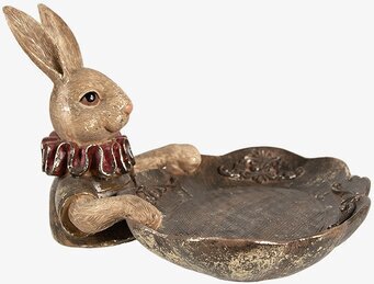 Bild av kaninformad fat med detaljerad design och charm