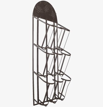 Bild av stilrent vinställ i järn för väggmontering