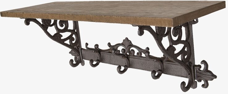 Vägghylla Med Krokar Clayre & Eef Knoppar Väggknoppar Klädhängare Vägghyllor