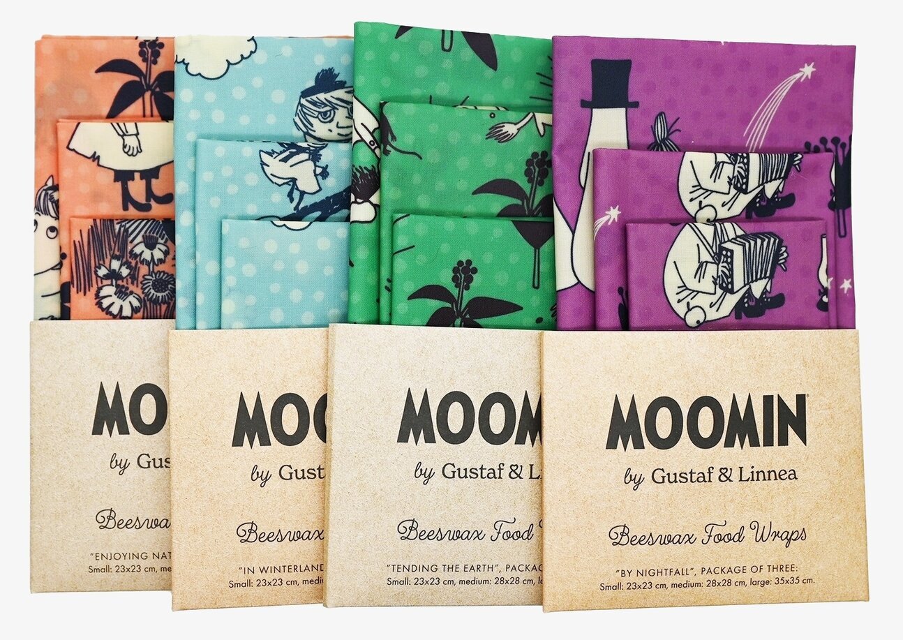 Bivaxduk Mumin - By Nightfall Lila Gustaf och Linnea Bivaxdukar