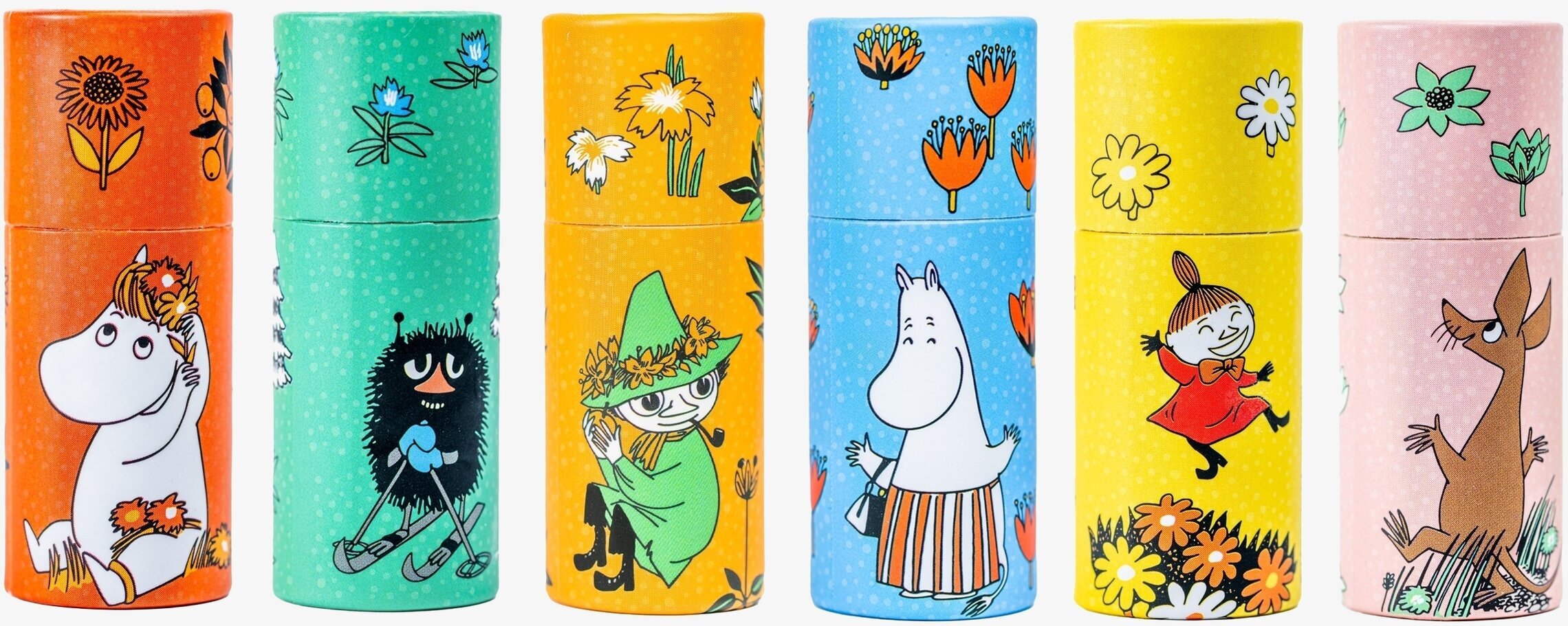 Lip balm av bivax med honung - Mumin Balm kokos & Av Bivax Med Mint Apelsin