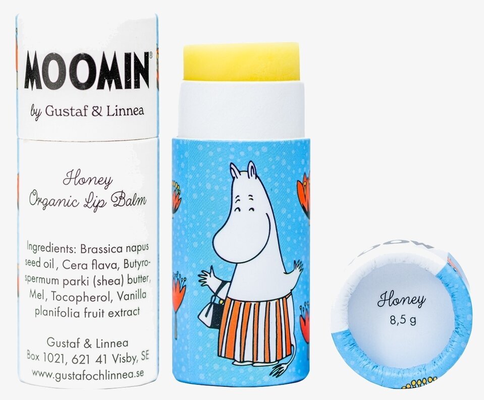 Lip balm av bivax med honung - Mumin Gustaf och Linnea Läppbalsam Balm Cerat
