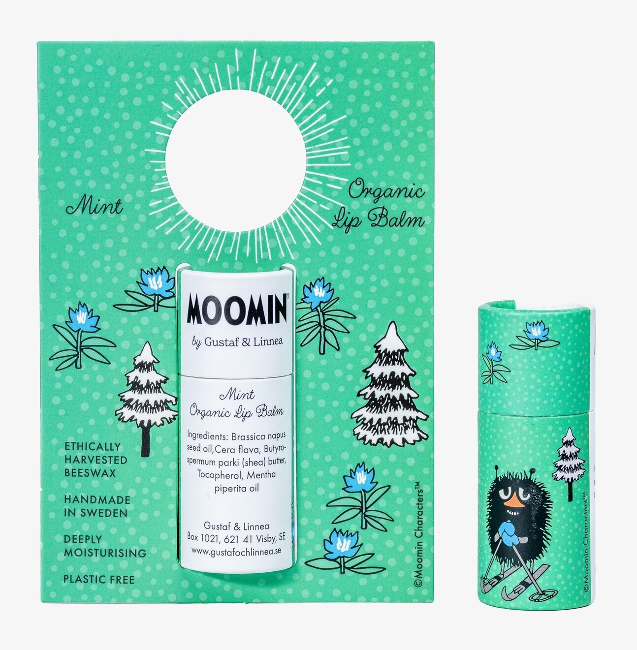 Lip Balm Av Bivax Med Mint - Mumin Gustaf och Linnea Läppbalsam Cerat