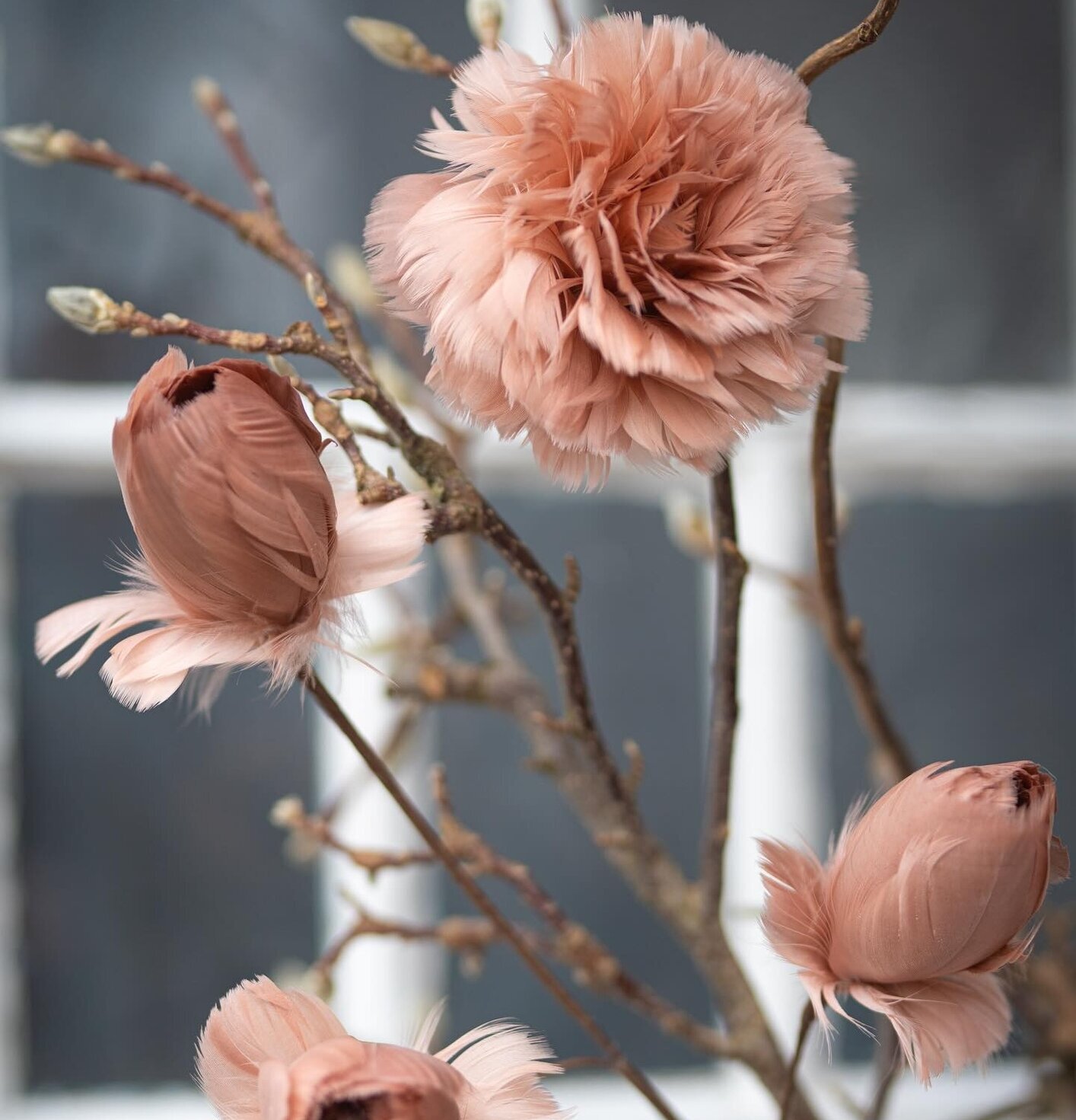 Fjäderblomma Med Clip Mullvad Set/4 A Lot Decoration Övrig prydnad/dekoration för inredning innemiljö