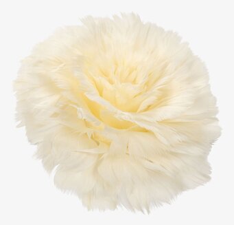 Bild av konstgjord vaniljfärgad fjäderblomma med clip