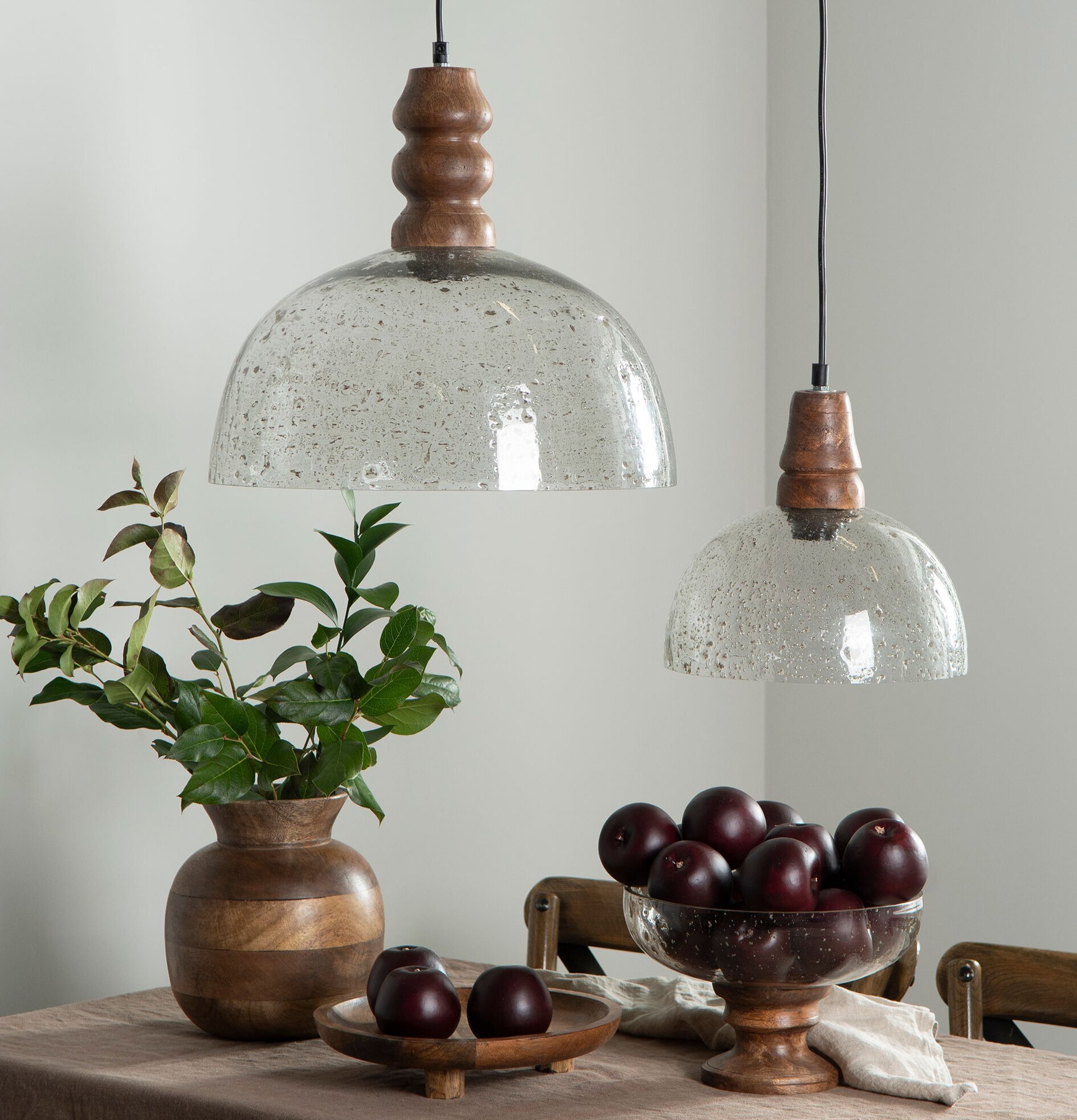 Taklampa Sari Glas/Trä A Lot Decoration Lampor Taklampor Golvlampor Bordslampor LED-lampor Ledlampor Fönsterlampor Ljusslingor för dekoration