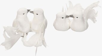 Bild av dekorativa duvor med naturinspirerad design