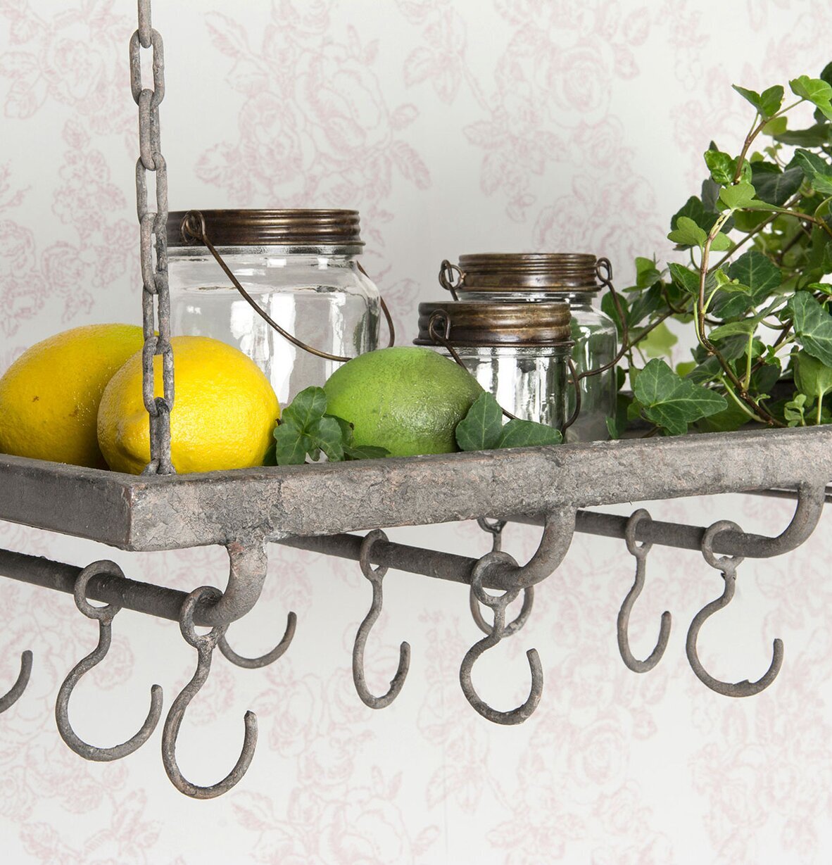 Hängande Hylla Metall 120cm A Lot Decoration Ljushyllor Ljusstakar Adventsstakar Ljushållare Övrig prydnad/dekoration för inredning innemiljö