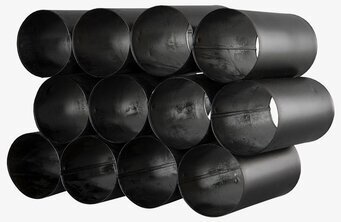 Bild av modernt och minimalistiskt vinställ i svart