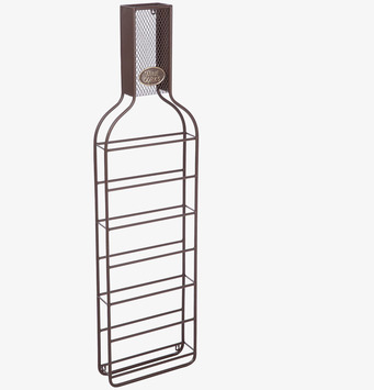 Bild av stilfullt vinställ i metall för väggmontering